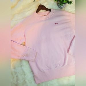 Levi's | Standard Crew Logo Sweatshirt | Blush Soft Pink | Womens Size XS